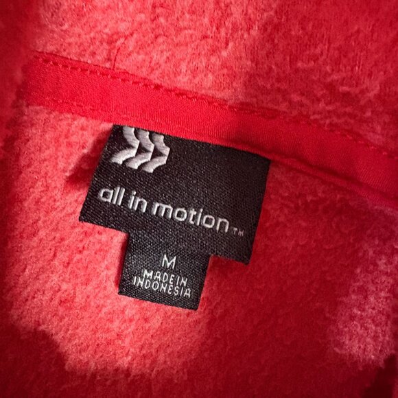 All in Motion Fleece Hooded Top Boys Size Medium Solid Red - Picture 5 of 5